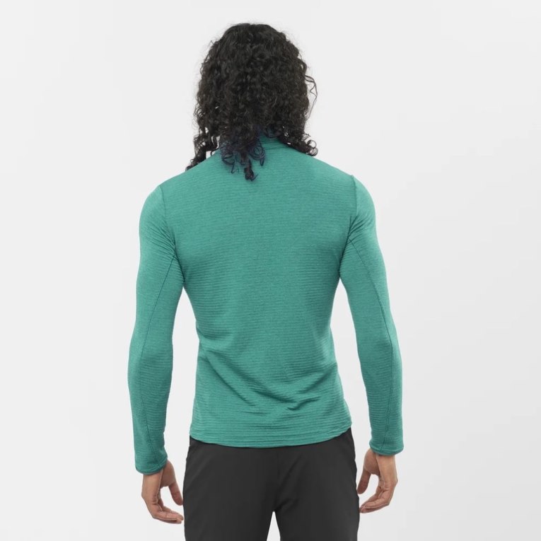 Moletom Salomon Outline Half Zip Masculino Verdes | PT R36752